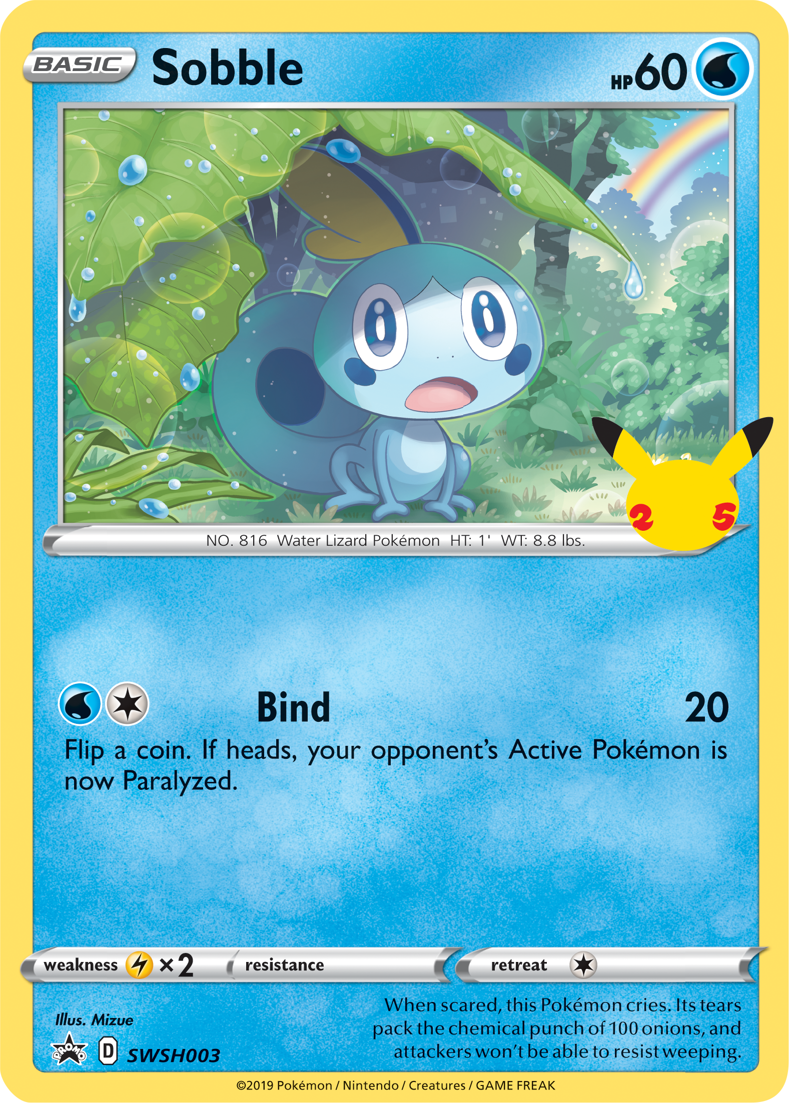 Sobble (SWSH003) (Jumbo Card) [First Partner Pack] | Shuffle n Cut Hobbies & Games