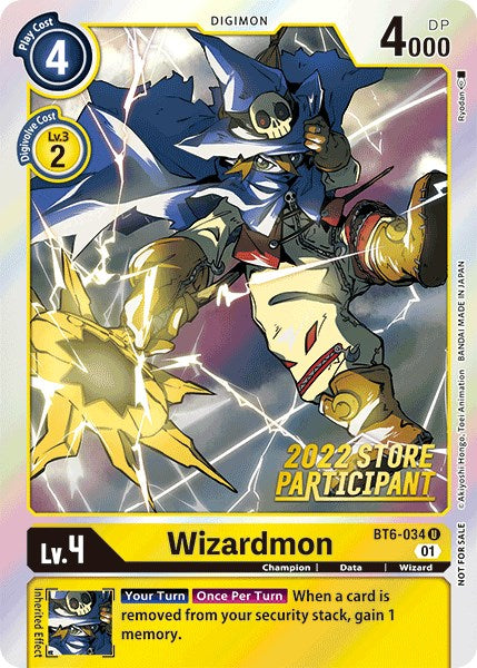 Wizardmon [BT6-034] (2022 Store Participant) [Double Diamond Promos] | Shuffle n Cut Hobbies & Games