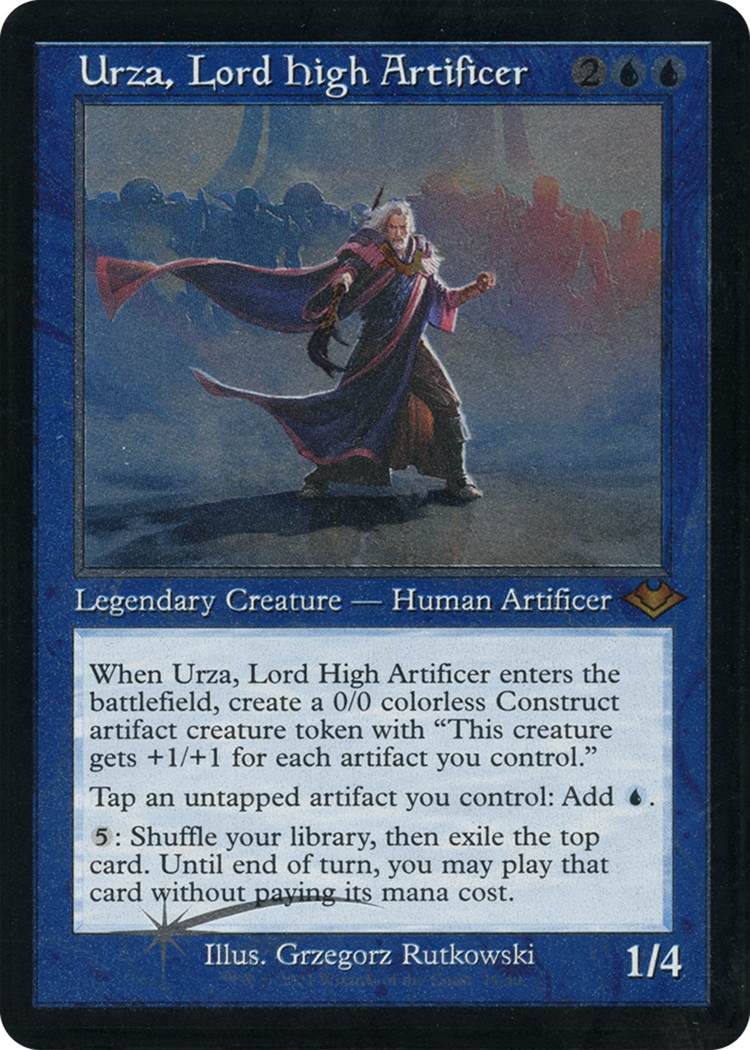 Urza, Lord High Artificer (Retro Foil Etched) [Modern Horizons] | Shuffle n Cut Hobbies & Games