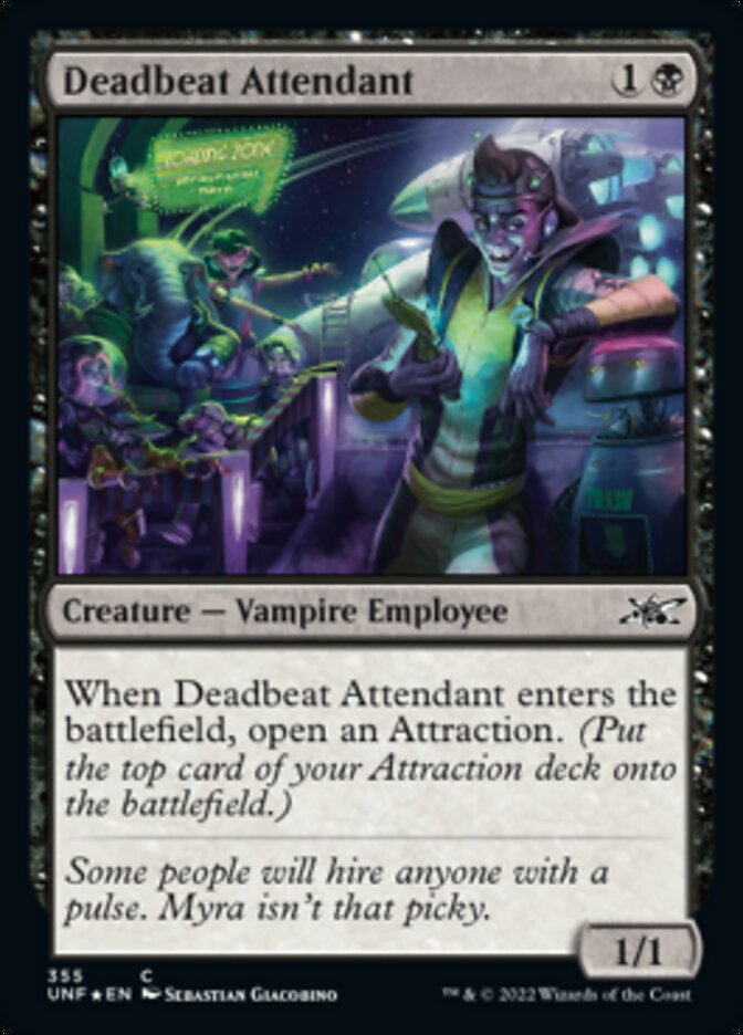 Deadbeat Attendant (Galaxy Foil) [Unfinity] | Shuffle n Cut Hobbies & Games