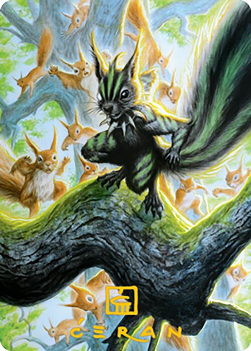 Chatterfang, Squirrel General Art Card (67) (Gold-Stamped Signature) [Modern Horizons 2 Art Series] | Shuffle n Cut Hobbies & Games