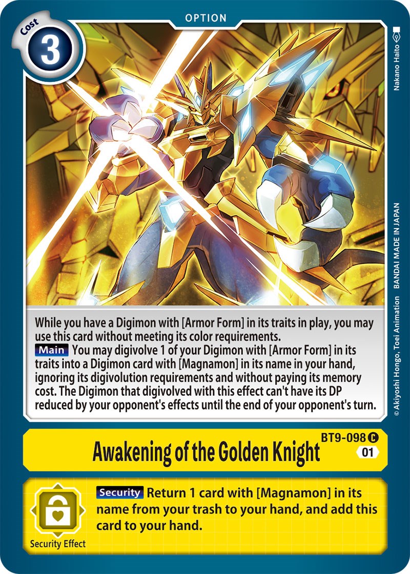 Awakening of the Golden Knight [BT9-098] [X Record] | Shuffle n Cut Hobbies & Games
