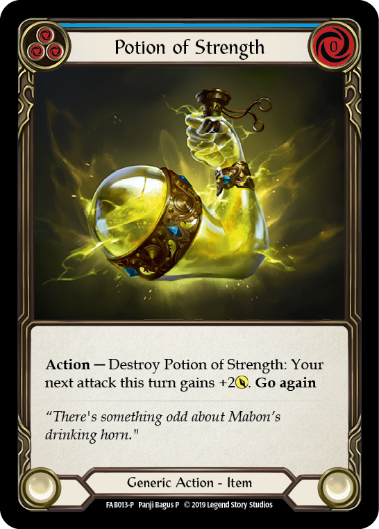 Potion of Strength [FAB013-P] (Promo)  1st Edition Cold Foil | Shuffle n Cut Hobbies & Games