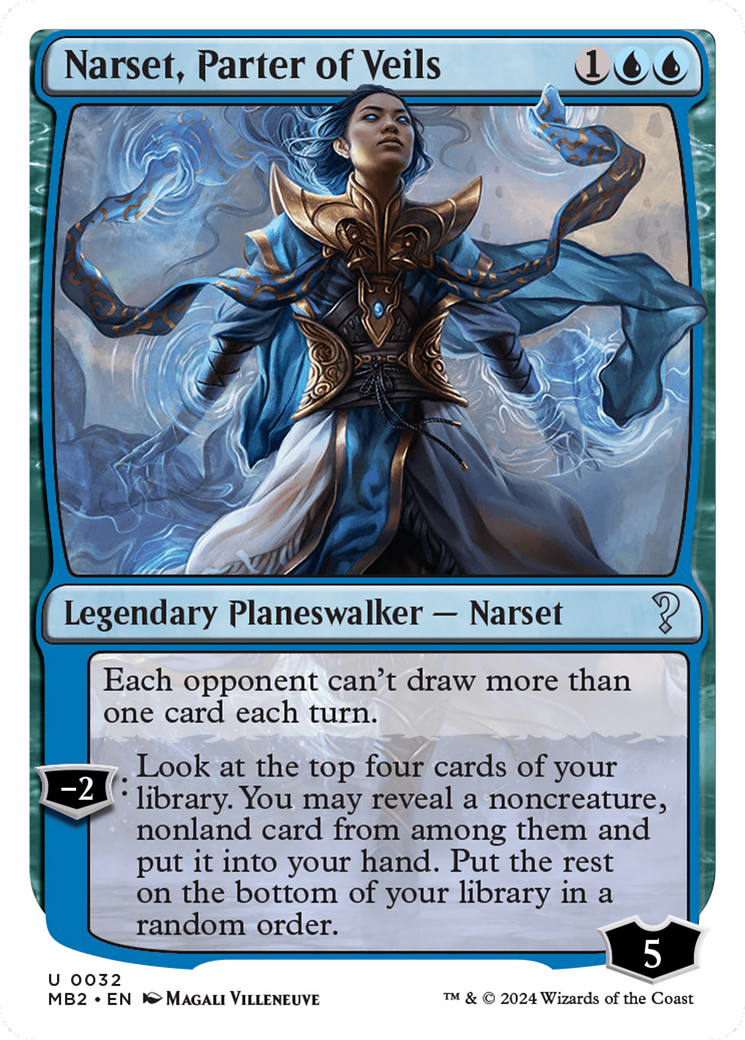 Narset, Parter of Veils (White Border) [Mystery Booster 2] | Shuffle n Cut Hobbies & Games