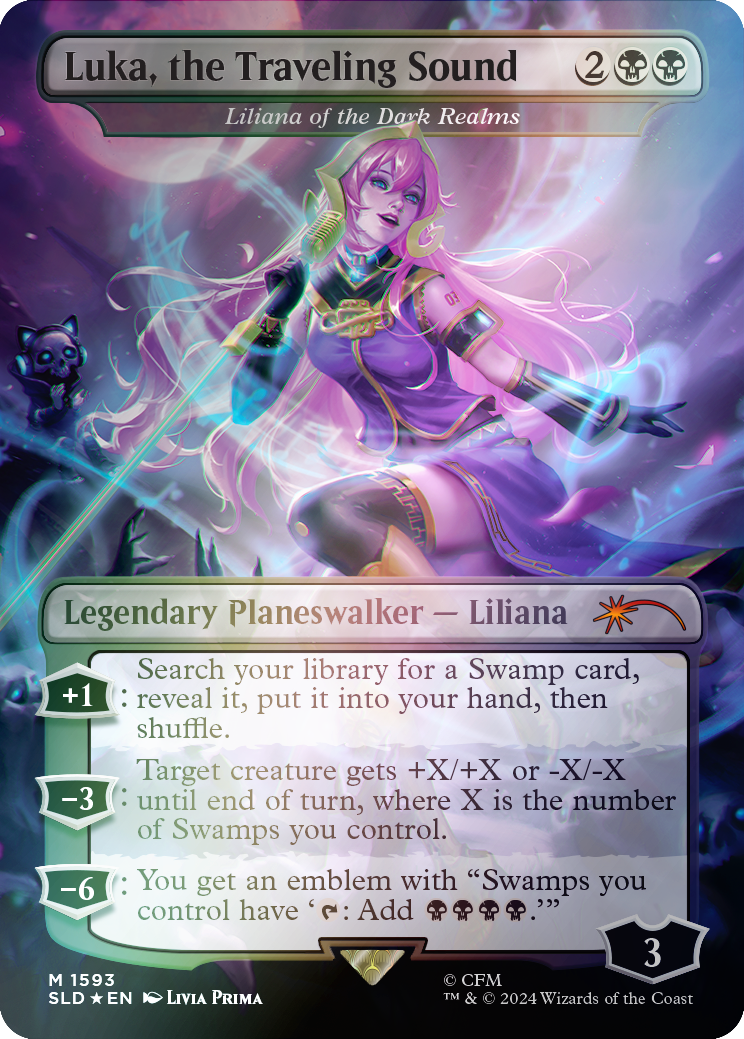 Luka, the Traveling Sound - Liliana of the Dark Realms (Rainbow Foil) [Secret Lair Drop Series] | Shuffle n Cut Hobbies & Games