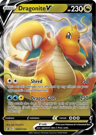 Dragonite V (SWSH154) [Sword & Shield: Black Star Promos] | Shuffle n Cut Hobbies & Games