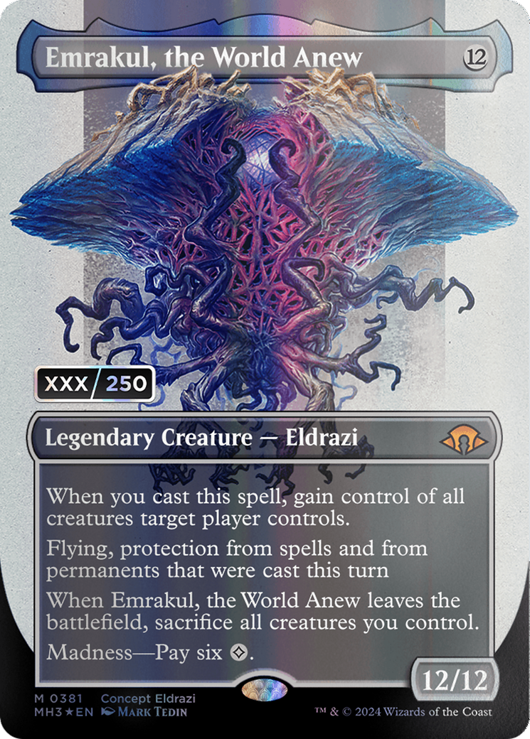 Emrakul, the World Anew (Borderless) (Serial Numbered) [Modern Horizons 3] | Shuffle n Cut Hobbies & Games