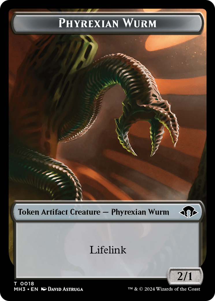Phyrexian Wurm Token (0018) [Modern Horizons 3 Tokens] | Shuffle n Cut Hobbies & Games