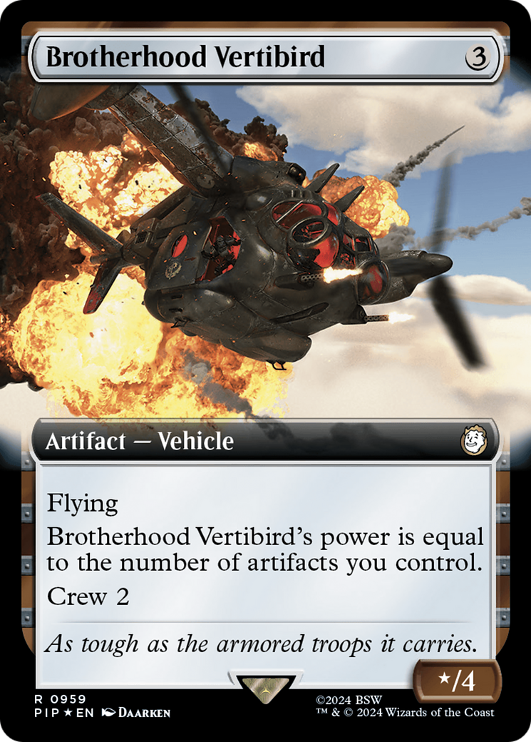 Brotherhood Vertibird (Extended Art) (Surge Foil) [Fallout] | Shuffle n Cut Hobbies & Games