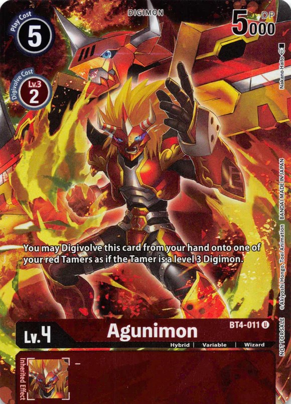 Agunimon [BT4-011] (Tamer's Evolution Box 2) [Great Legend Promos] | Shuffle n Cut Hobbies & Games