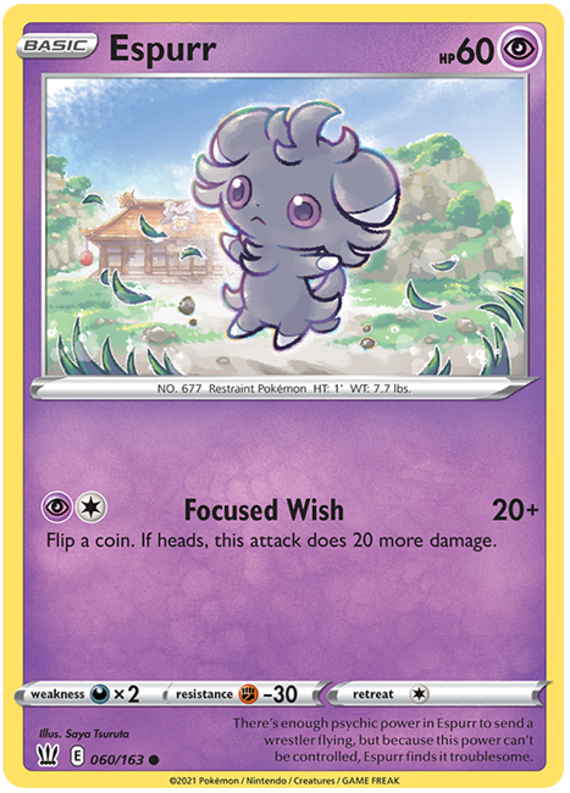 Espurr (060/163) [Sword & Shield: Battle Styles] | Shuffle n Cut Hobbies & Games