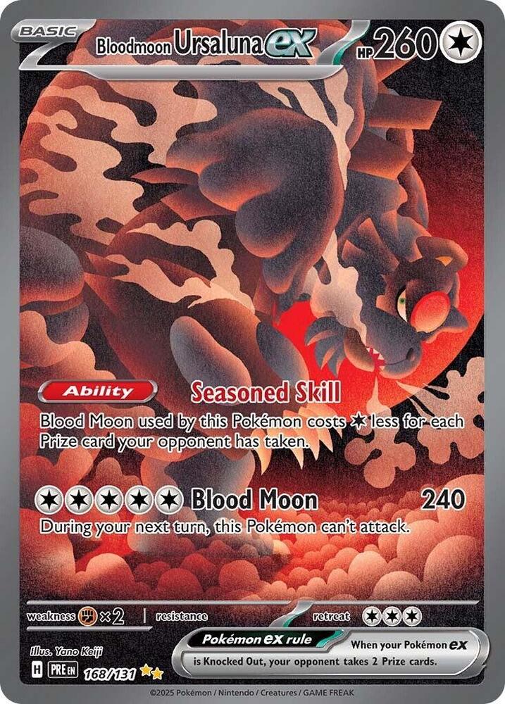 Bloodmoon Ursaluna ex (168/131) [Scarlet & Violet: Prismatic Evolutions] | Shuffle n Cut Hobbies & Games