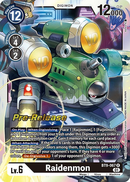 Raidenmon [BT9-067] [X Record Pre-Release Promos] | Shuffle n Cut Hobbies & Games