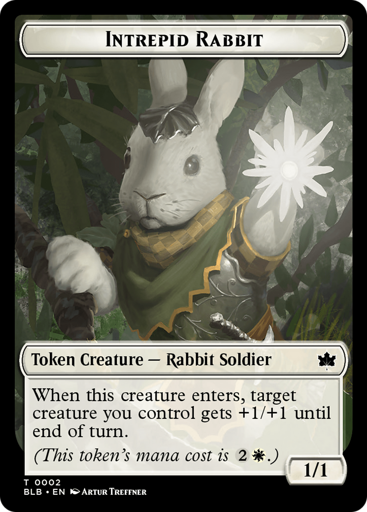 Intrepid Rabbit Token [Bloomburrow Tokens] | Shuffle n Cut Hobbies & Games