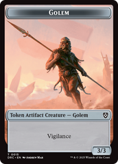 Golem (0014) // Golem (0015) Double-Sided Token [Aetherdrift Tokens] | Shuffle n Cut Hobbies & Games