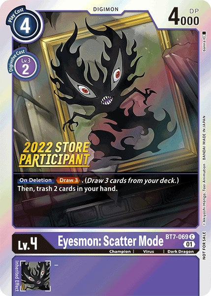 Eyesmon: Scatter Mode [BT7-069] (2022 Store Participant) [Next Adventure Promos] | Shuffle n Cut Hobbies & Games