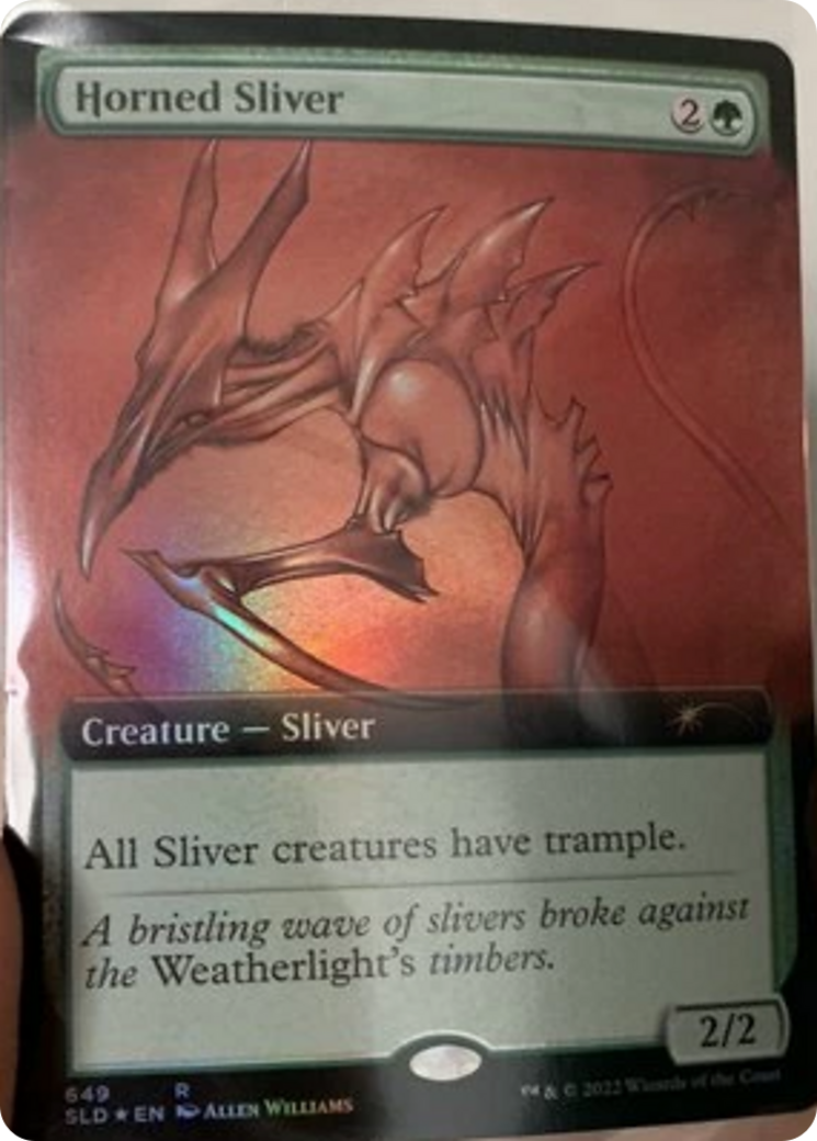 Horned Sliver (Extended Art) [Secret Lair Drop Promos] | Shuffle n Cut Hobbies & Games