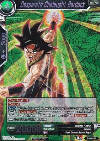 Desperate Onslaught Bardock (Event Pack 2 - 2018) (P-060_PR) [Promotion Cards] | Shuffle n Cut Hobbies & Games