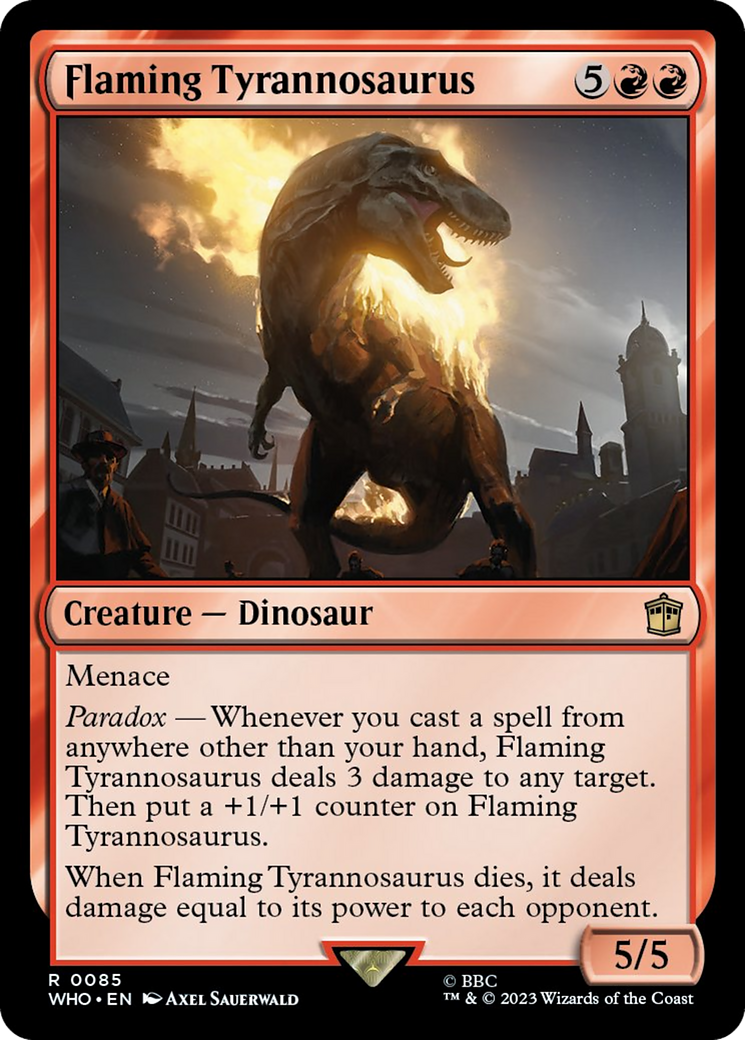 Flaming Tyrannosaurus [Doctor Who] | Shuffle n Cut Hobbies & Games