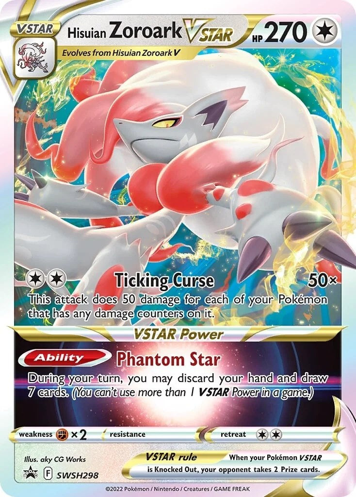 Hisuian Zoroark VSTAR (SWSH298) (Jumbo Card) [Sword & Shield: Lost Origin] | Shuffle n Cut Hobbies & Games