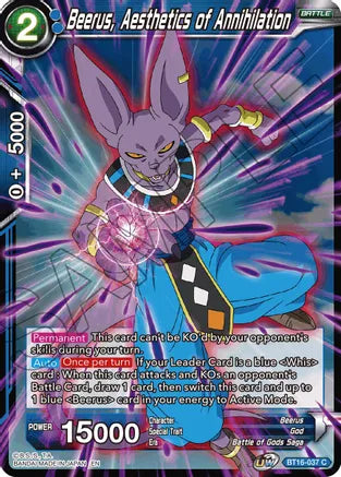 Beerus, Aesthetic of Annihilation (BT16-037) [Realm of the Gods] | Shuffle n Cut Hobbies & Games