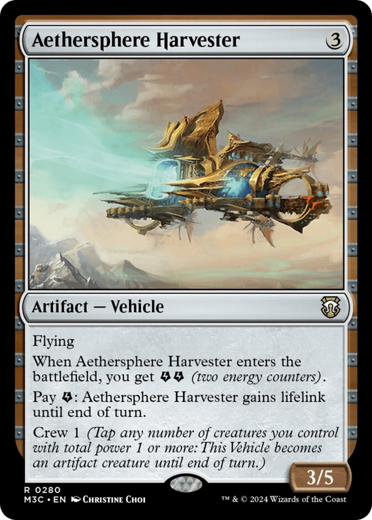 Aethersphere Harvester (Ripple Foil) [Modern Horizons 3 Commander] | Shuffle n Cut Hobbies & Games