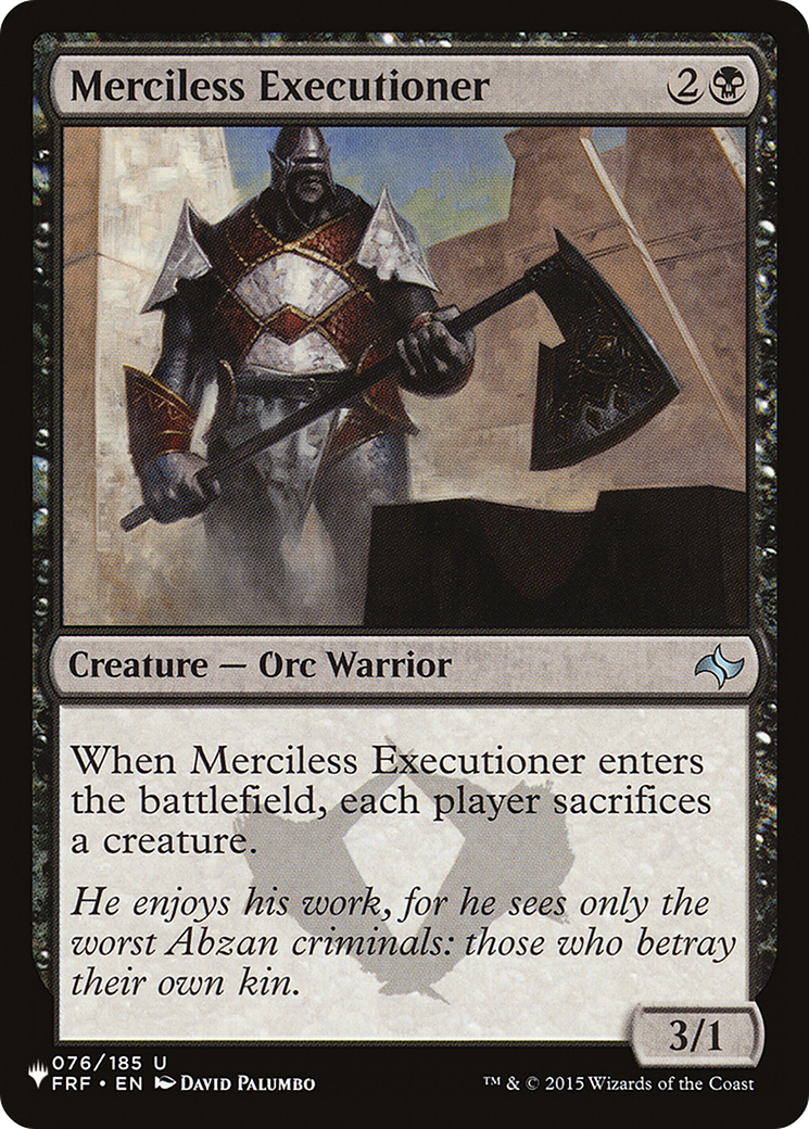 Merciless Executioner [The List] | Shuffle n Cut Hobbies & Games