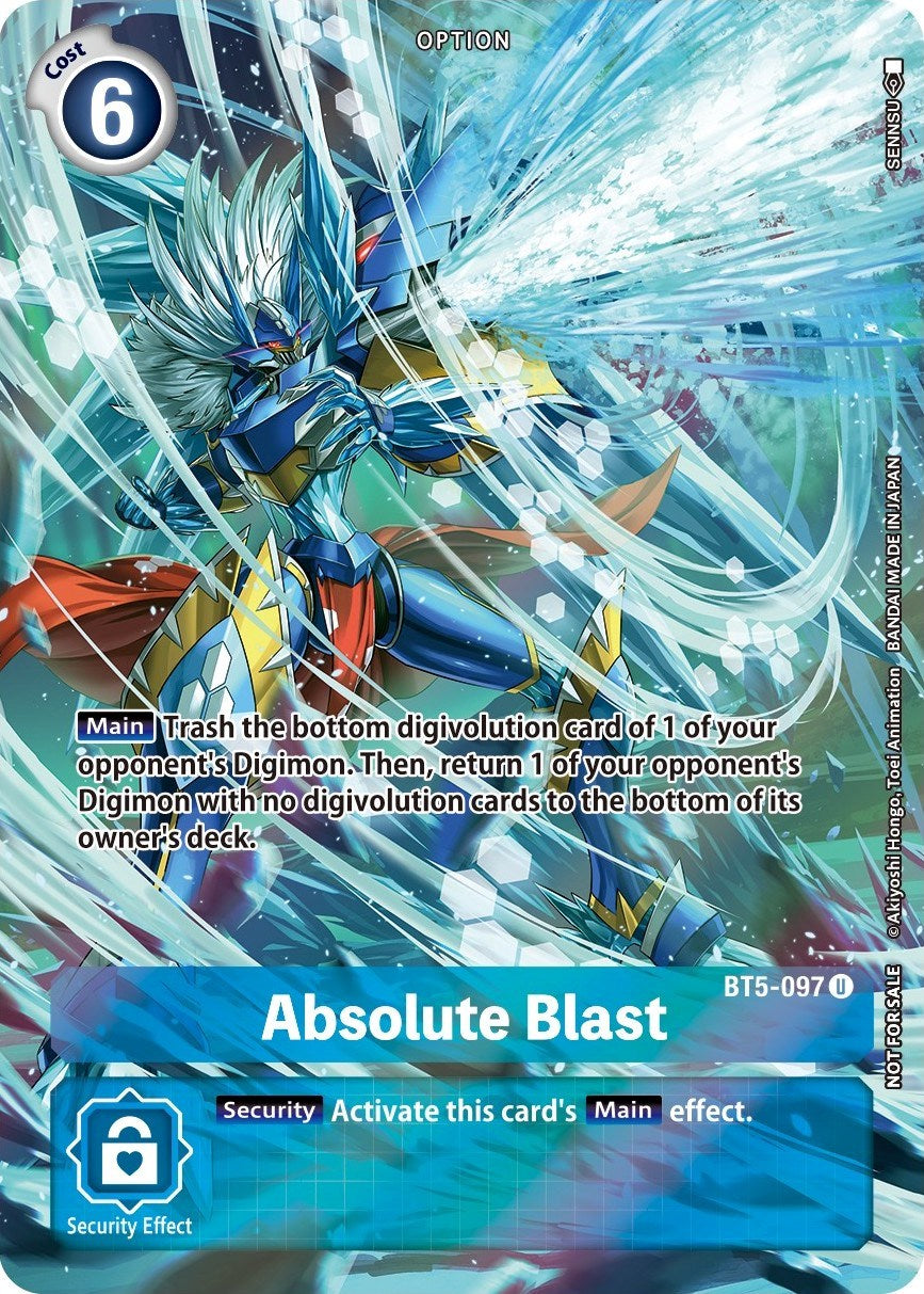 Absolute Blast [BT5-097] (Summer 2022 Dash Pack) [Battle of Omni Promos] | Shuffle n Cut Hobbies & Games