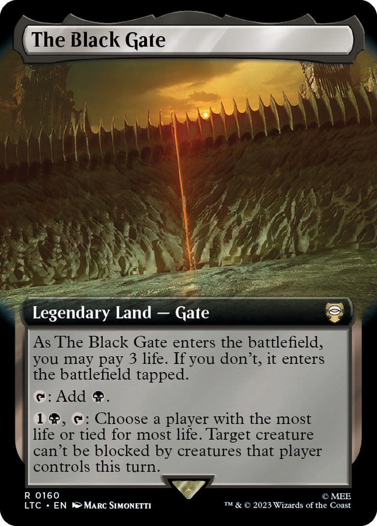 The Black Gate (Extended Art) [The Lord of the Rings: Tales of Middle-Earth Commander] | Shuffle n Cut Hobbies & Games