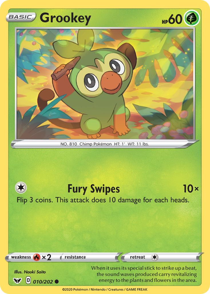 Grookey (010/202) [Sword & Shield: Base Set] | Shuffle n Cut Hobbies & Games