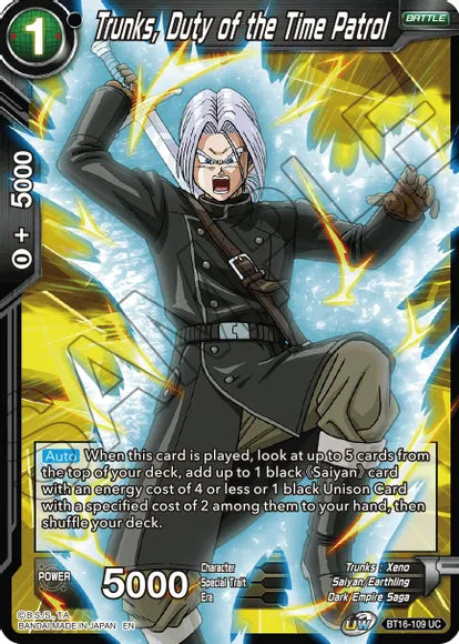 Trunks, Duty of the Time Patrol (BT16-109) [Realm of the Gods] | Shuffle n Cut Hobbies & Games