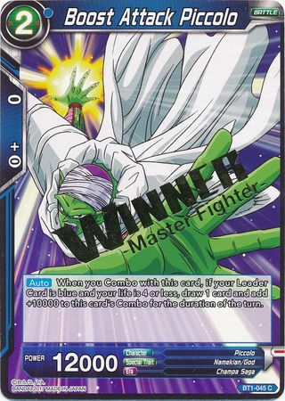 Boost Attack Piccolo (Winner Stamped) (BT1-045) [Tournament Promotion Cards] | Shuffle n Cut Hobbies & Games
