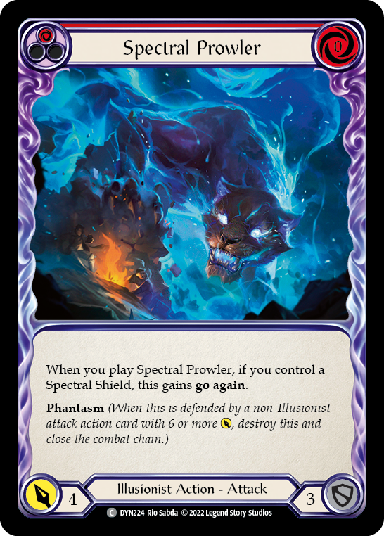 Spectral Prowler (Red) [DYN224] (Dynasty)  Rainbow Foil | Shuffle n Cut Hobbies & Games