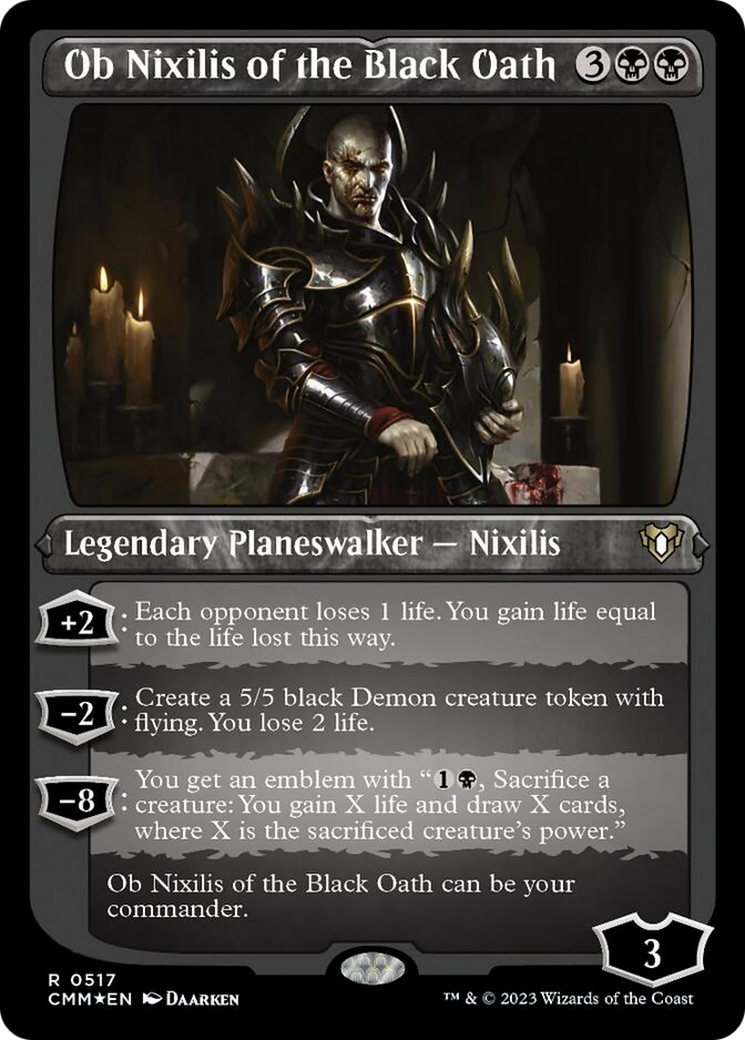 Ob Nixilis of the Black Oath (Foil Etched) [Commander Masters] | Shuffle n Cut Hobbies & Games