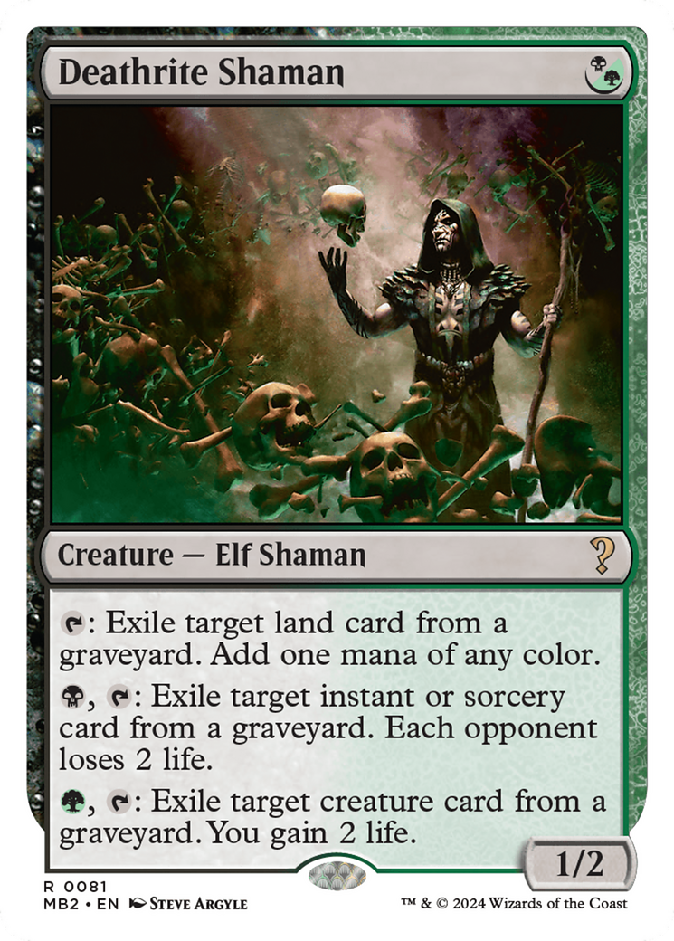 Deathrite Shaman (White Border) [Mystery Booster 2] | Shuffle n Cut Hobbies & Games