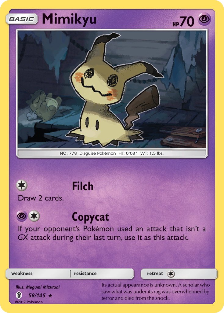 Mimikyu (58/145) (Theme Deck Exclusive) [Sun & Moon: Guardians Rising] | Shuffle n Cut Hobbies & Games