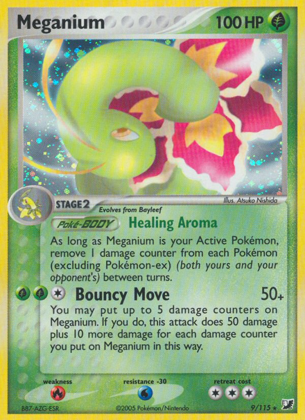 Meganium (9/115) [EX: Unseen Forces] | Shuffle n Cut Hobbies & Games