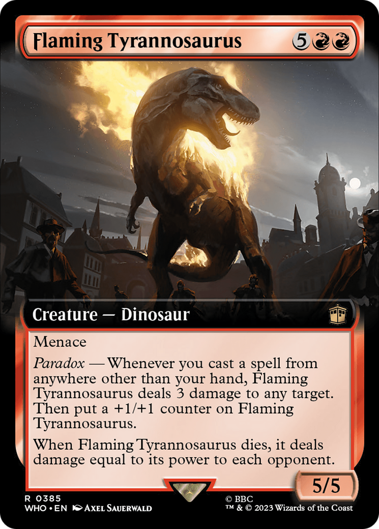 Flaming Tyrannosaurus (Extended Art) [Doctor Who] | Shuffle n Cut Hobbies & Games