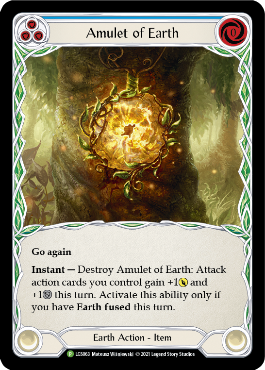 Amulet of Earth [LGS063] (Promo)  Cold Foil | Shuffle n Cut Hobbies & Games