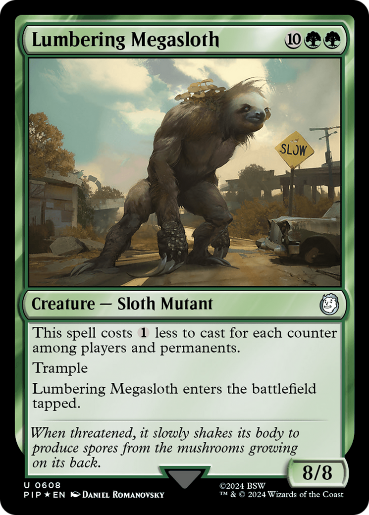 Lumbering Megasloth (Surge Foil) [Fallout] | Shuffle n Cut Hobbies & Games