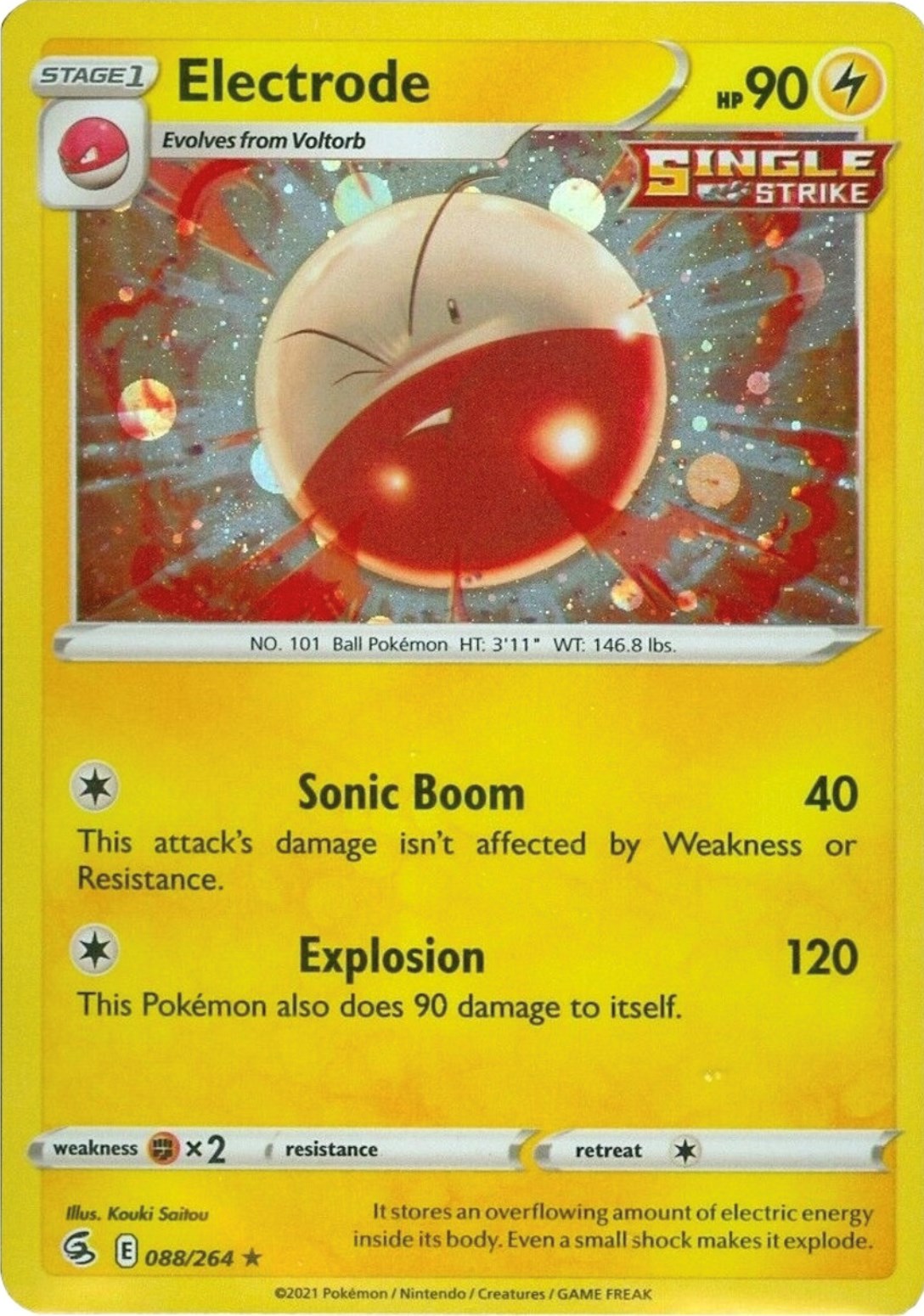 Electrode (088/264) (Cosmos Holo) [Sword & Shield: Fusion Strike] | Shuffle n Cut Hobbies & Games