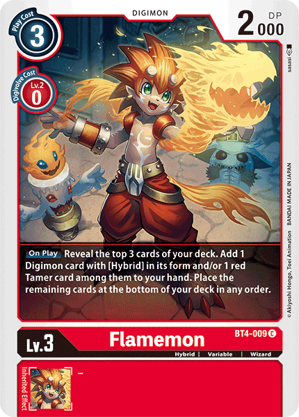 Flamemon [BT4-009] [Great Legend] | Shuffle n Cut Hobbies & Games