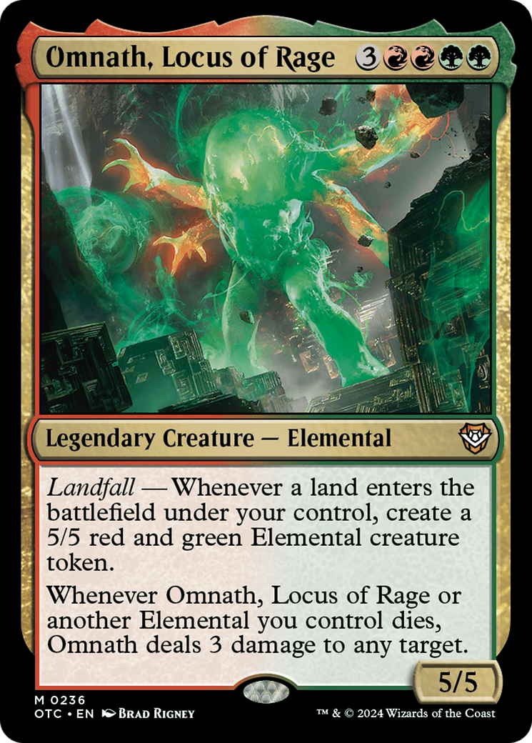 Omnath, Locus of Rage [Outlaws of Thunder Junction Commander] | Shuffle n Cut Hobbies & Games