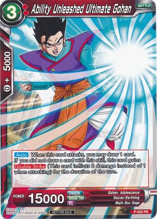 Ability Unleashed Ultimate Gohan (P-020) [Promotion Cards] | Shuffle n Cut Hobbies & Games