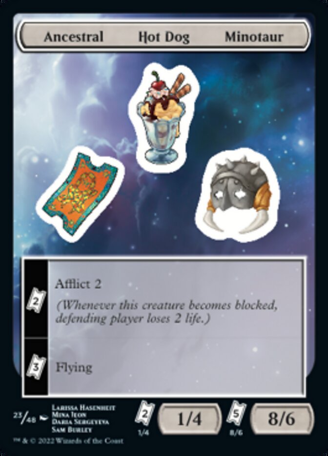 Ancestral Hot Dog Minotaur [Unfinity Stickers] | Shuffle n Cut Hobbies & Games