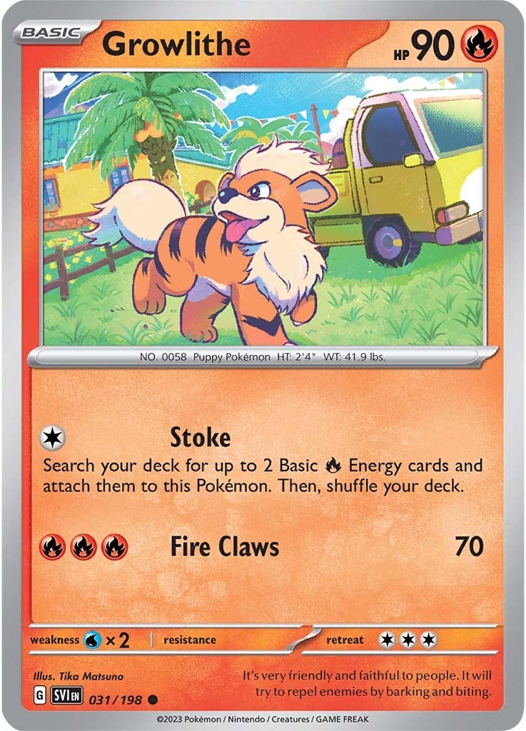 Growlithe (031/198) [Scarlet & Violet: Base Set] | Shuffle n Cut Hobbies & Games