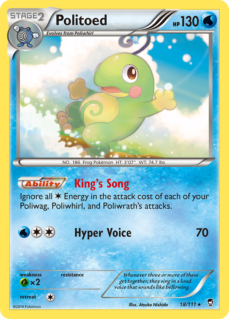 Politoed (18/111) [XY: Furious Fists] | Shuffle n Cut Hobbies & Games