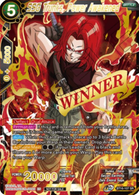 SSG Trunks, Power Awakened (Event Pack 10) (BT16-107) [Tournament Promotion Cards] | Shuffle n Cut Hobbies & Games