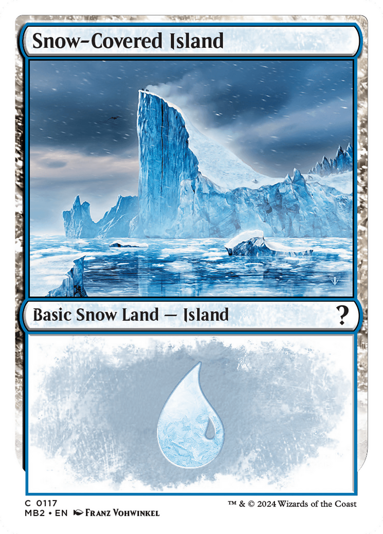 Snow-Covered Island (White Border) [Mystery Booster 2] | Shuffle n Cut Hobbies & Games