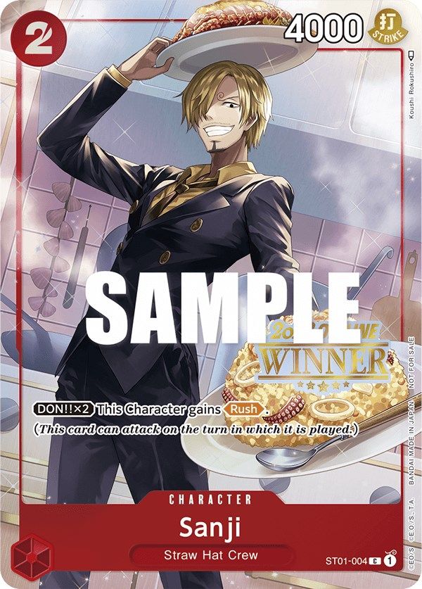 Sanji (Offline Regional 2023) [Winner] [One Piece Promotion Cards] | Shuffle n Cut Hobbies & Games